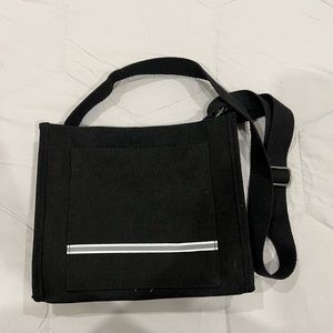 small black tote bag